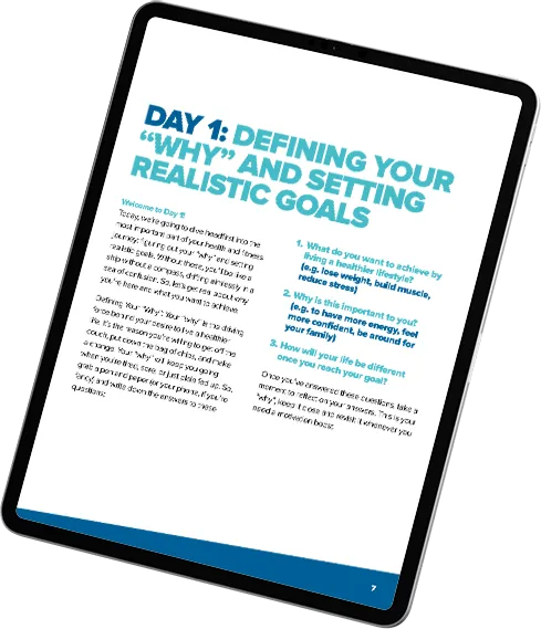 iPad image of the seventh page within the 7 day kickstart guide offered by NG Health and Fitness