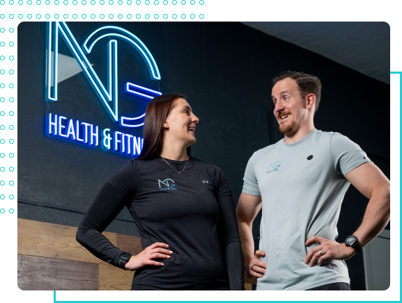 Paige and Nathan, qualified personal trainers at NG Health and Fitness